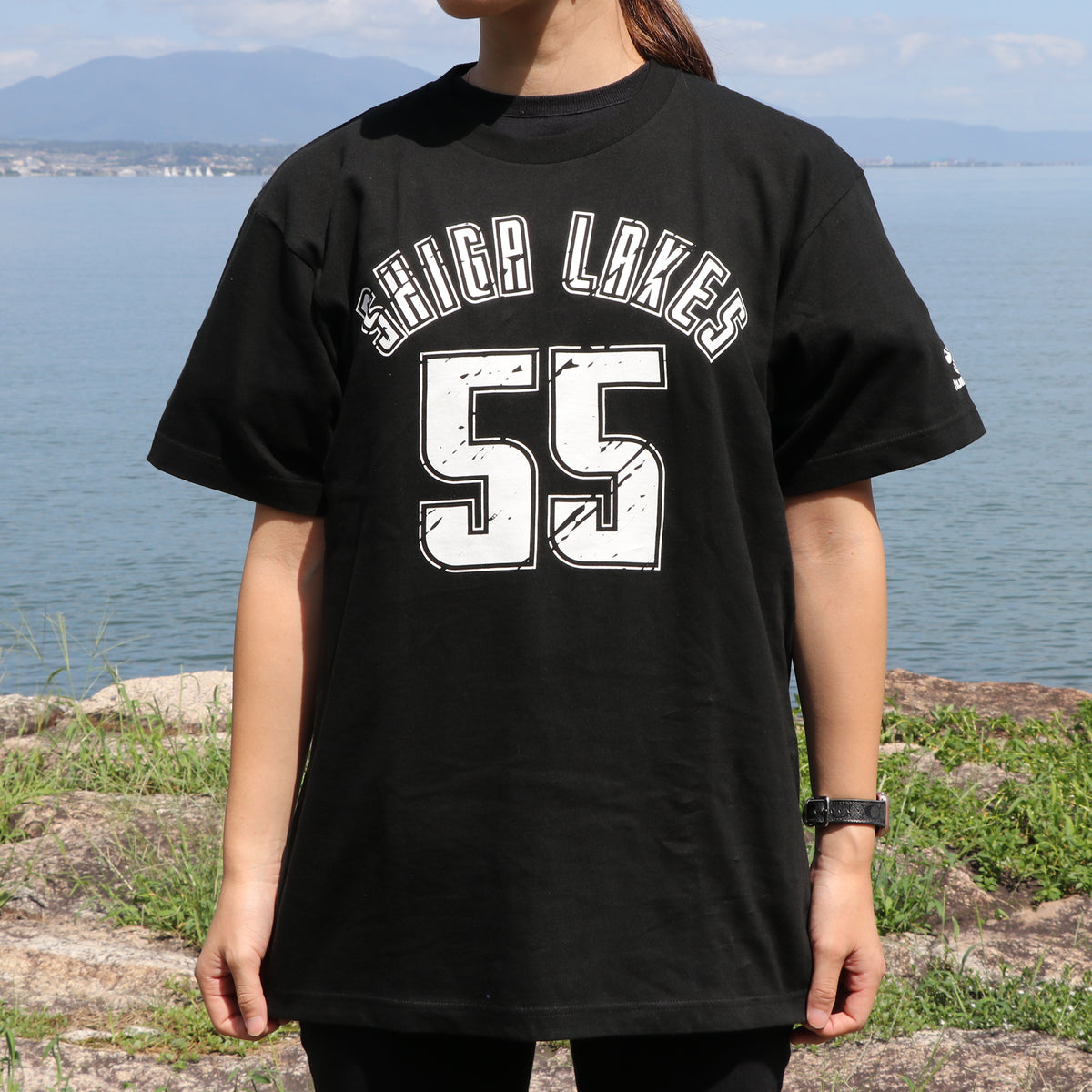 #55 カスレプリントコットンTシャツ