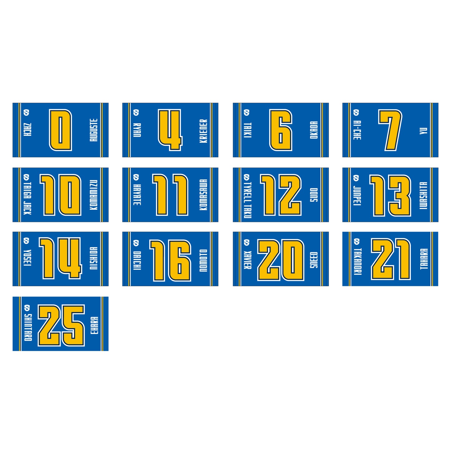 2026-27 選手ナンバータオル