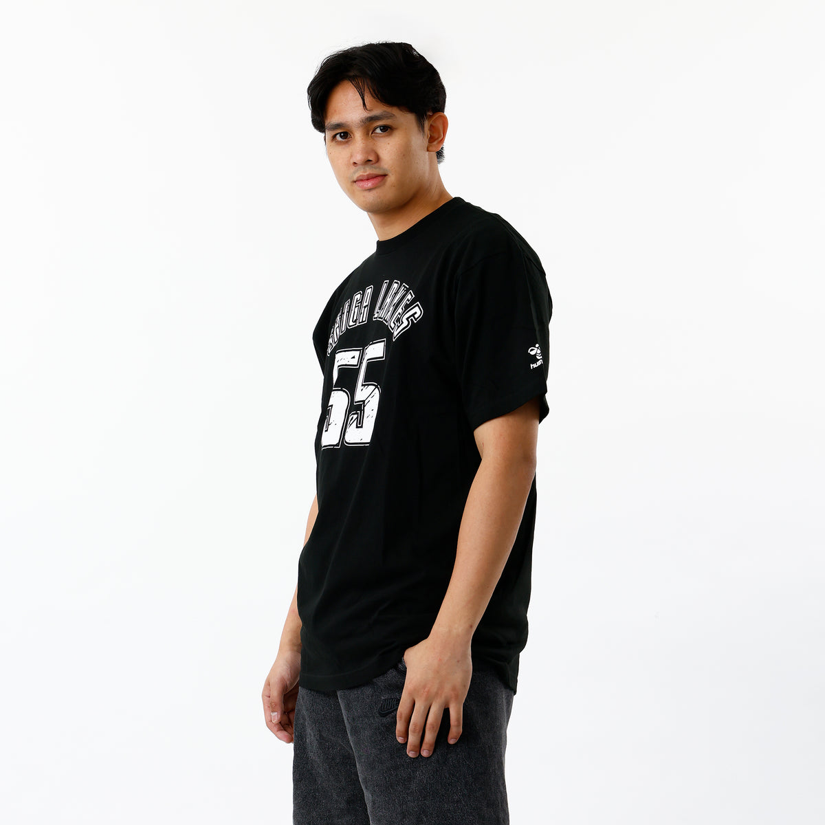 #55 カスレプリントコットンTシャツ