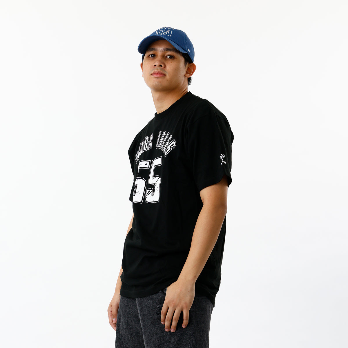 #55 カスレプリントコットンTシャツ