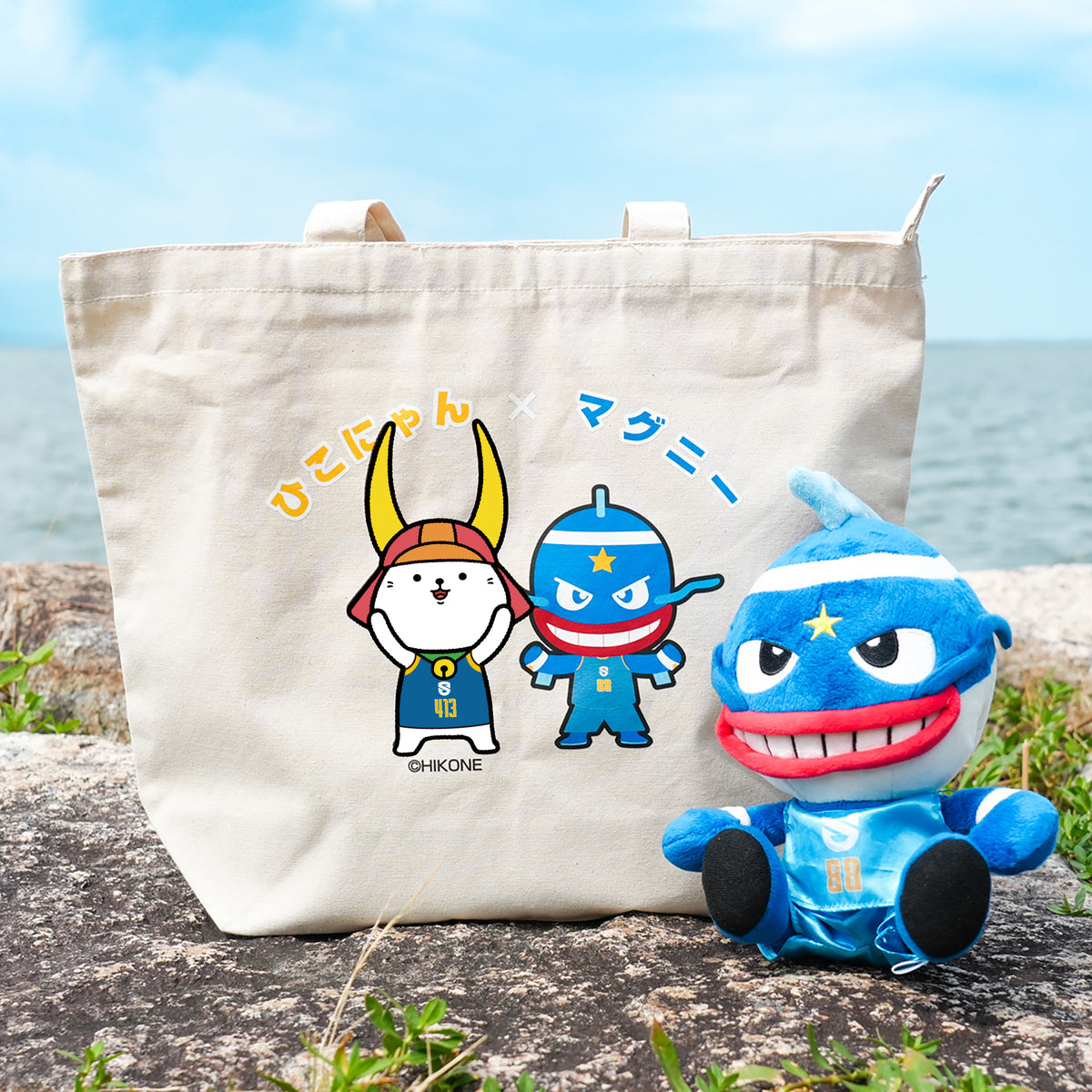 【ひこにゃんコラボ】ファスナー付きキャンバストートバッグ