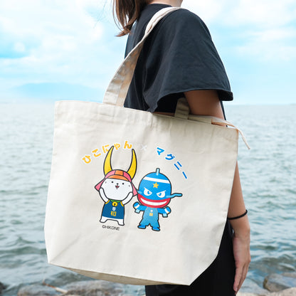 【ひこにゃんコラボ】ファスナー付きキャンバストートバッグ