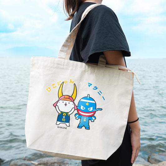 【ひこにゃんコラボ】ファスナー付きキャンバストートバッグ