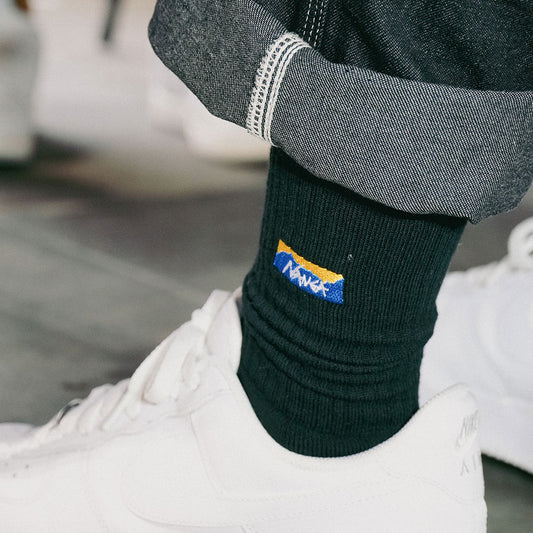 NANGA×滋賀レイクス LOGO EMBROIDERED RIBBED SOCKS 2足セット